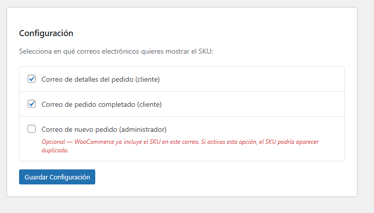 Incluir el SKU en los Correos Electrónicos de WooCommerce